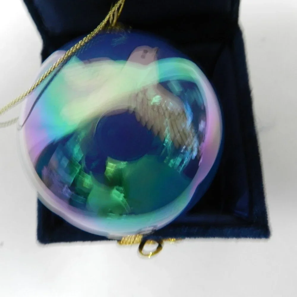 Li Bien 2002 Vintage Dove Christmas blown glass Ornament Holiday Decor w/ Box